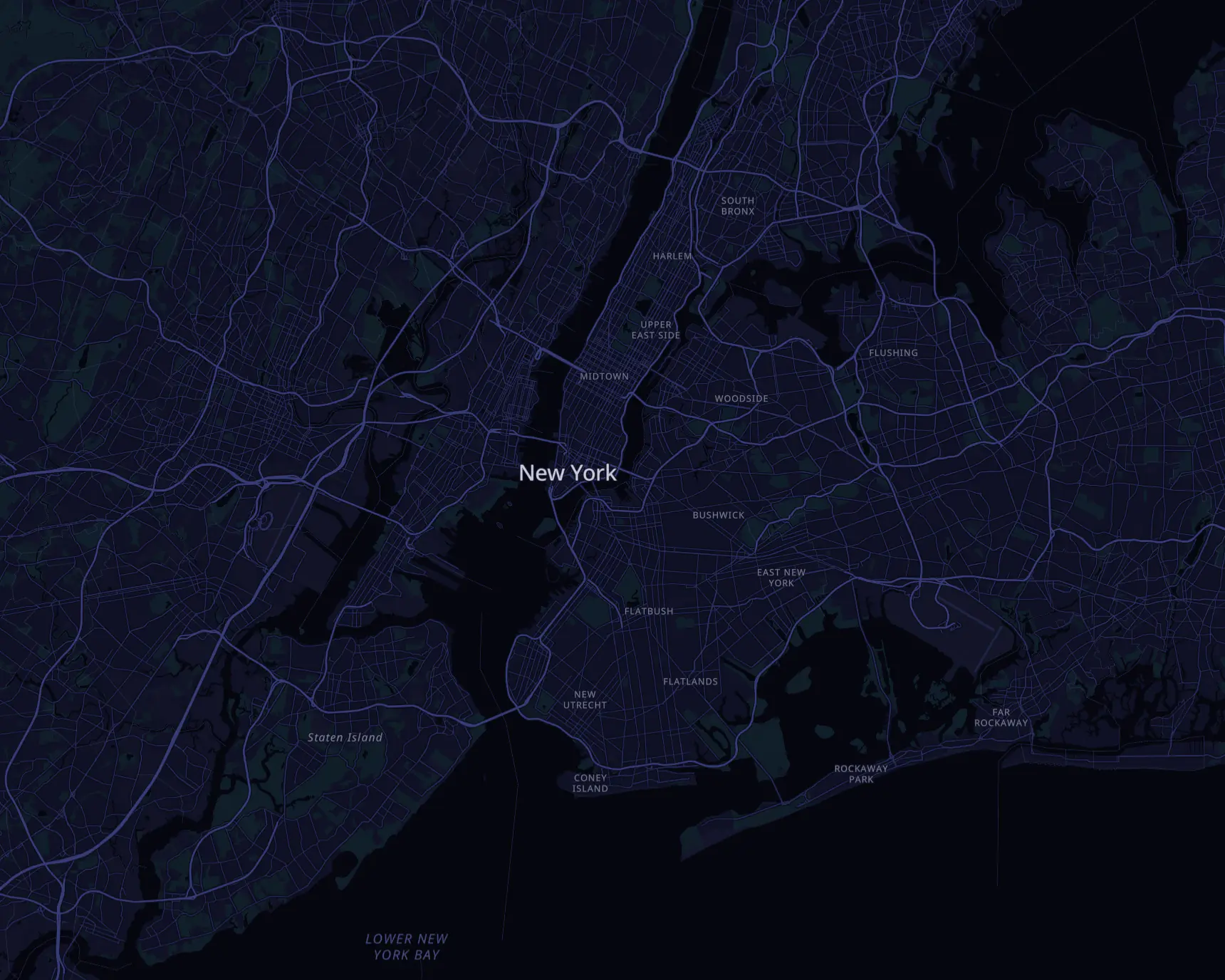 Oneway's map over New York City